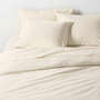 View Favorite Washed Organic Cotton Undyed Eyelash King Duvet Cover - image 1 of 13