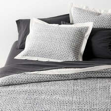 View Celeste Organic Cotton Navy Diamond Print King Quilt - image 1 of 7