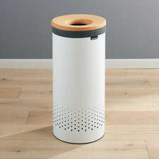View Brabantia White 9.2-Gallon Laundry Bin with Cork Lid - image 1 of 2