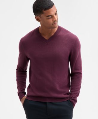 Men's Long-Sleeve V-Neck Performance Sweater