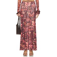 Female Model wearing Agua Bendita Brace Skirt Skirts. Showing image 1 of 6