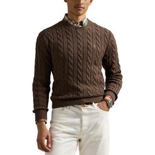 Polo Ralph Lauren Cable Knit Cotton Crewneck Sweater | Nordstrom