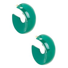 Female Model wearing Uncommon Matters Sculpted Creole Jewelry. Showing image 1 of 3