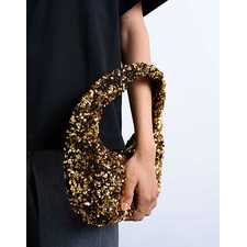 Topshop Santana Gold Sequin Shoulder Bag - Chic &amp; Sparkling Accessory