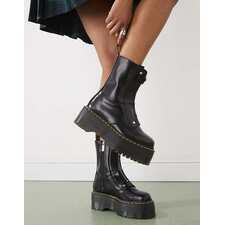 Stylish Dr. Martens Jetta Hi Max Zip Boots in Black Leather for Ultimate Comfort and Durability