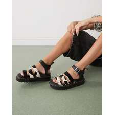 Dr. Martens Blaire Athena Cow Print Sandals - Trendy and Unique Footwear