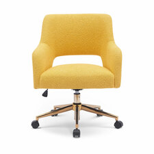 Jhada Swivel Office Chair, Mustard