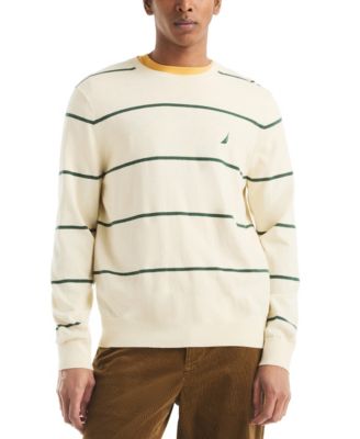  Men's Performance Striped Crewneck Sweater