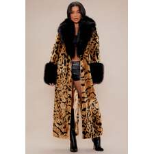 Trendy Dakota Leopard Maxi Coat for Chic Outerwear Looks