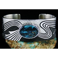 Alton Bedonie Apache Blue Turquoise Bracelet