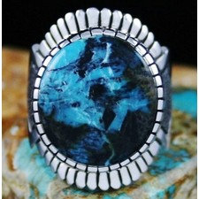 Alton Bedonie Blue Diamond Turquoise Ring