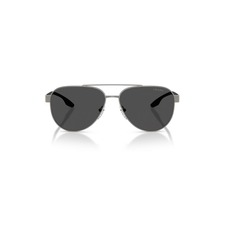 Prada Linea Rossa 58mm Polarized Pilot Sunglasses, Main, color, Gunmetal/ Dark Grey