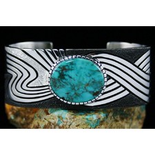 Alton Bedonie Fox Turquoise Bracelet