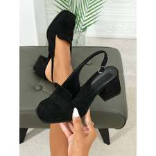 Chic French Retro Mary Jane High Heels for Women - Spring Collection Velvet Chunky Pumps