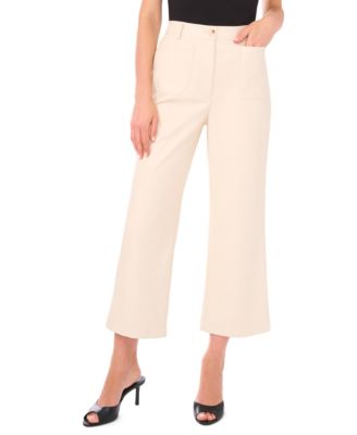 Women's Cropped Front Pocket Mid Rise Pants