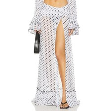 view 1 of 6 Josie Skirt in White Polka Dot