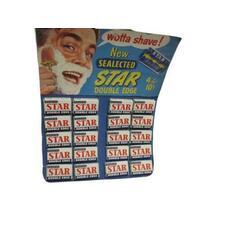 1950's New Sealected Star Double Edge Cardboard Advertising Store Display