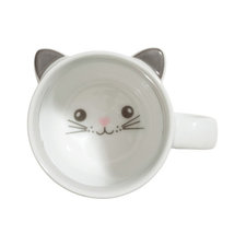 Porcelain Mug | White/cat | Home |