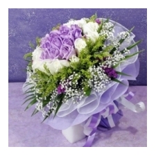 Blue & White Flowers - Funeral Flowers Philippines