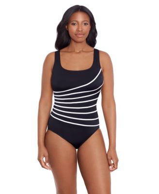 Women's Block It Up 8 Overlay Fank Tank One Piece