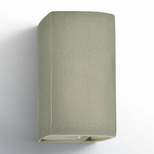 Outdoor Ceramic LED Wall Light, Celadon Green Crackle, LED, 9.5" H x 5.25" W x 4.5" D