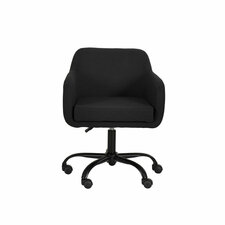 Armbruster Modern Adjustable Task Chair, Black Polyester Blend
