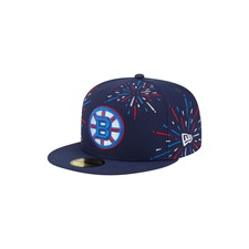 New Era Men's New Era  Navy Boston Bruins Americana Fireworks 59FIFTY Fitted Hat, Main, color, Navy