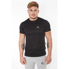 Lombordy Long Length Curved Hem Tee - Black