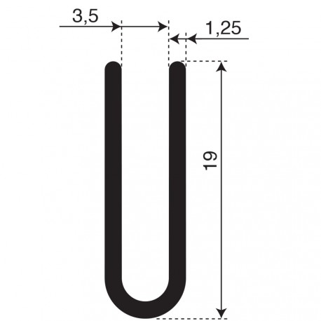 U Profiel | Ø 3,5mm inwendi...