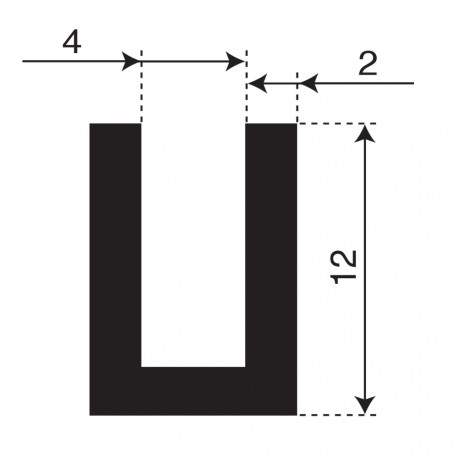 U Profiel | Ø 4mm inwendig ...