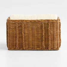 View Alford Rattan Small Rectangle Basket - image 1 of 4