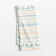 View Easter Fair Isle Printed Organic Cotton Kitchen Dish Towel - image 1 of 2