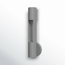  2 Light Cylinder Outdoor Wall Light, Textured Graphite