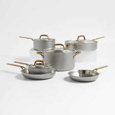 View KitchenAid ® Stonewash Stainless Steel 5-Ply Clad 10-Piece Cookware Set - image 1 of 3