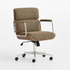 View Palmer Upholstered and Wood Paneled Office Chair - image 1 of 7