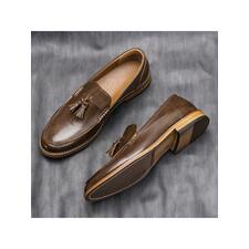 Handmade Men's Tassel Loafers with Anti-Slip Rubber Sole - Perfect for Weddings, Business, and Casual Events