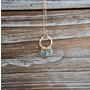 "Dreamcatcher" White Magnesite/ Blue Turquoise Gold Filled Necklace