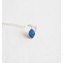 Blue Druzy Sterling Silver Necklace - 16" Length