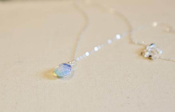 Milky Opal Gemstone Teardro...