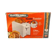 2013 Proctor Silex Durable Toaster White 2 Slice Auto Shutoff 2261K
