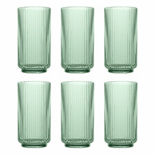 Laya Fluted Acrylic Drinking Glass, Green
