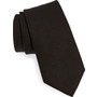 BOSS Solid Black Silk Tie |...