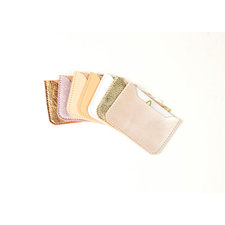 LEATHER Card Case. Credit Card Case. Metallic Leather Wallet. Card Holder
