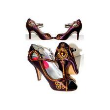 Gatsby 1920's Purple Satin Crystal Heel