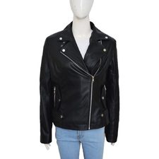 Biker Poppy Montgomery Leather Jacket | Film Star Look