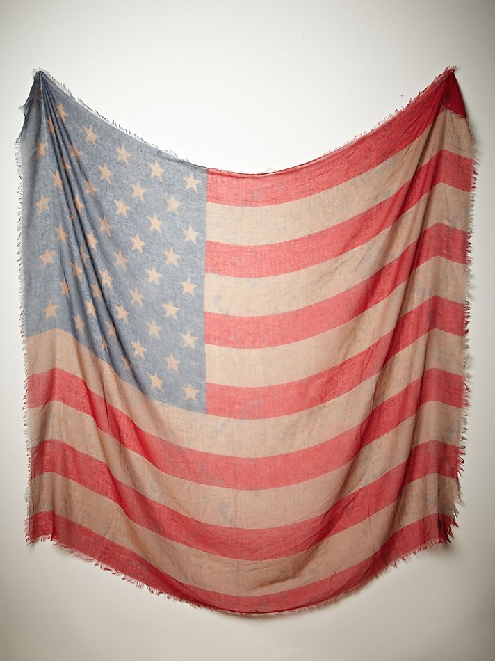 Free People Tattered Flag Scarf