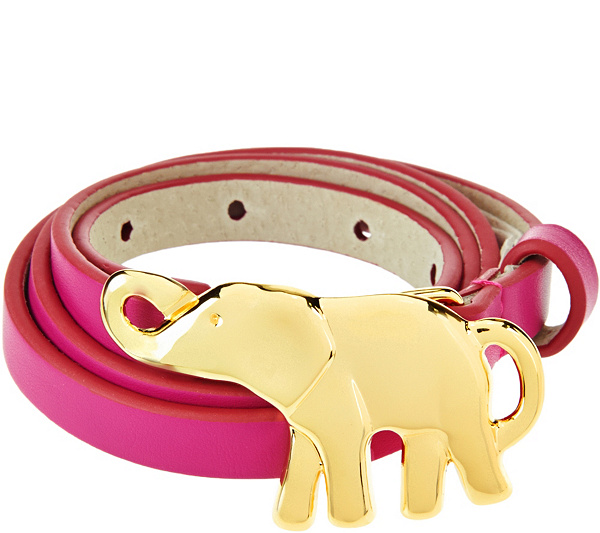 C. Wonder Waist Belt with Goldtone Elephant Buckle 