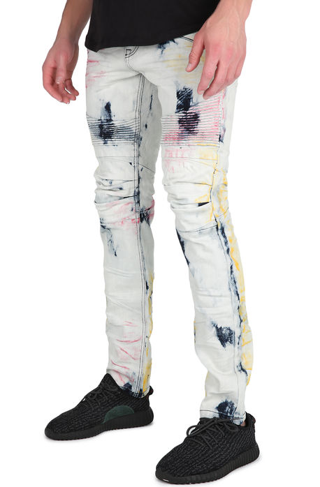 The Bannister Moto Denim in Ice