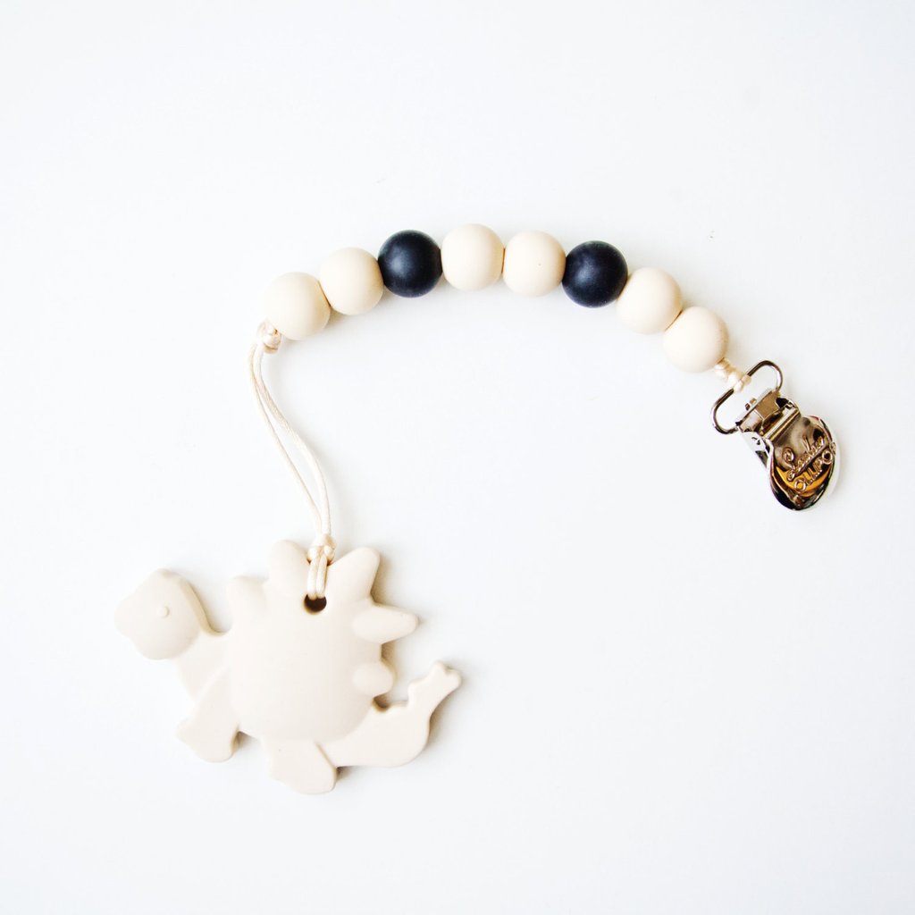 Cream Dinosaur Silicone Tee...