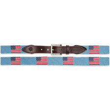 American Flag Needlepoint Belt